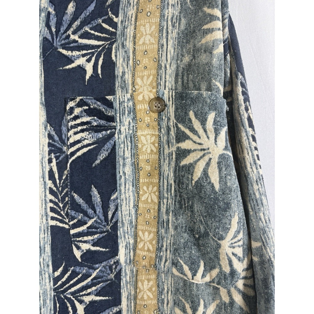 David taylor shirt size L 100% washable silk Hawaiian tropical button up - Picture 4 of 6
